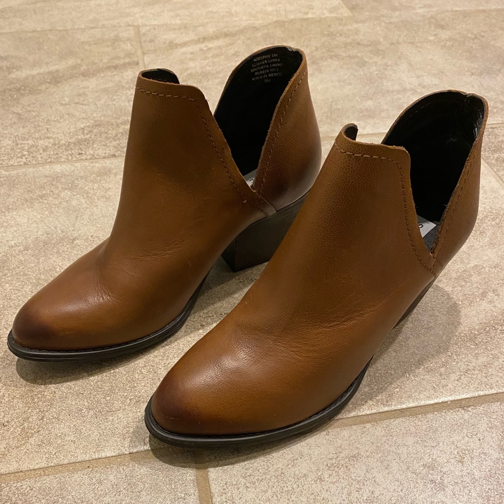 Steve Madden Postal Leather Ankle Boots Size 6